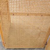 Vintage wicker claustra screen - 1950s