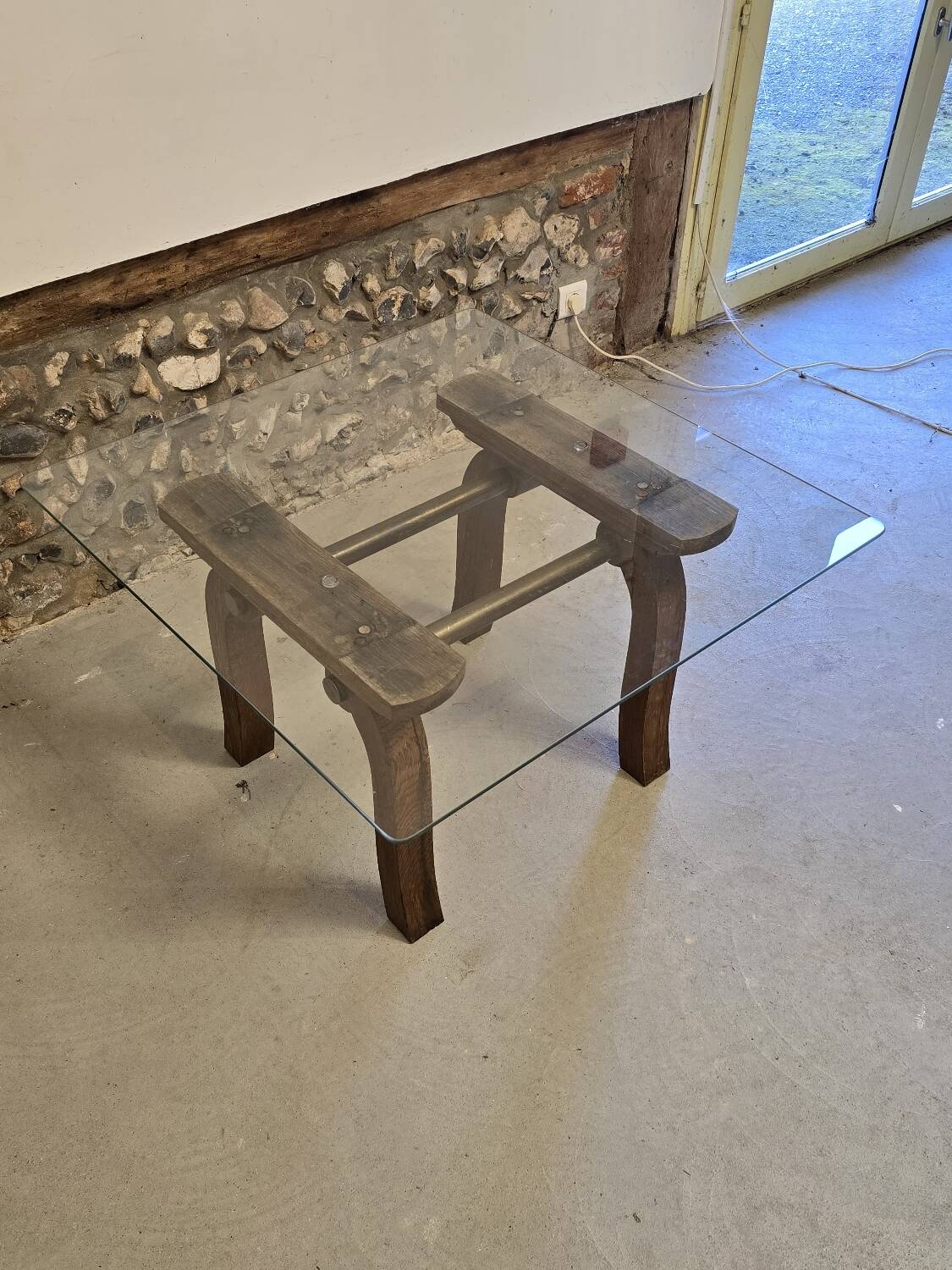 Table basse en verre Art Déco