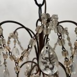Lampe suspendue Macaroni à fleurs vertes des années 1950