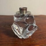 Pair of JB France crystal candlesticks