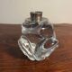 Pair of JB France crystal candlesticks