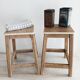 Tabourets d’atelier a poignee vintage