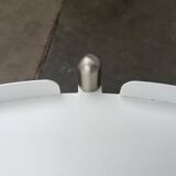 Minimalist Thrill metal coffee table or side table with wheels by Leitmotiv.