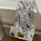 Antique Baccarat Crystal Twisted Bedside Lamp