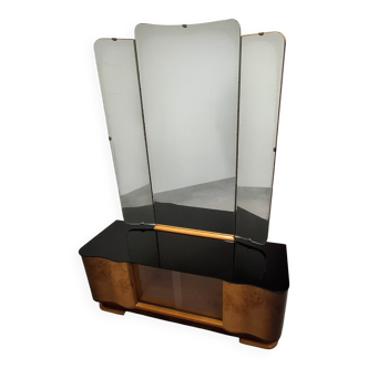 Art Deco Vanity Cabinet Attributed to Jindřich Halabala, Czechoslovakia, 19