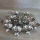 12 coupes à glace anciennes en inox
