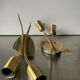 Pair of danish  mcm brass wall lamps sconces by fog & mørup