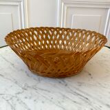 Round wicker basket 70s