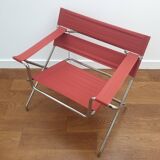 Pair of D4 folding armchairs by Marcel Breuer,  Tecta edition