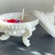 Vintage Opaline Glass Candy Box - France BOISSONS