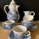 English-style Luneville earthenware coffee service