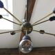 Lustre suspension Spoutnik vintage année 60 doré space age