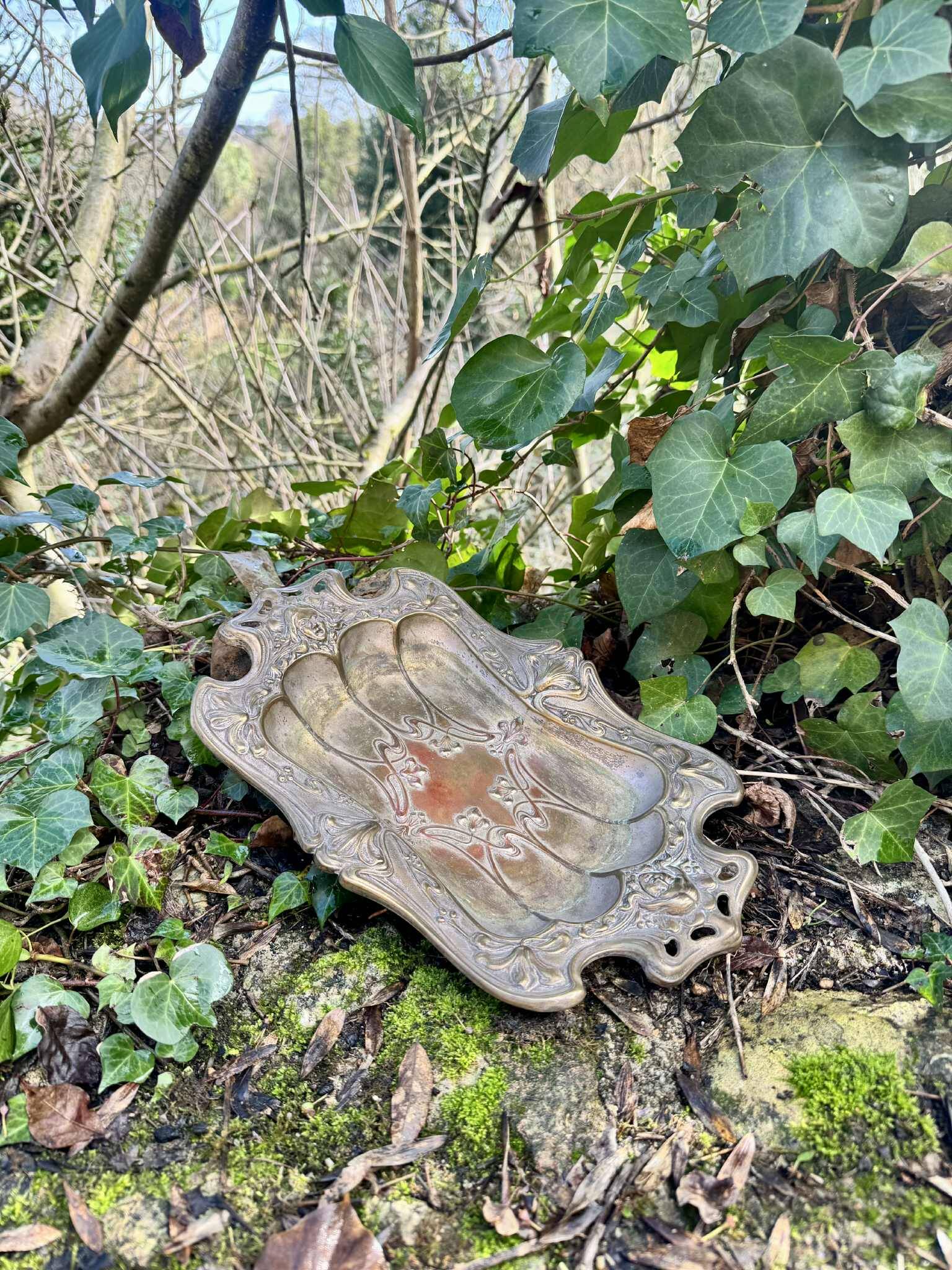 Large silver table centrepiece Art Nouveau period