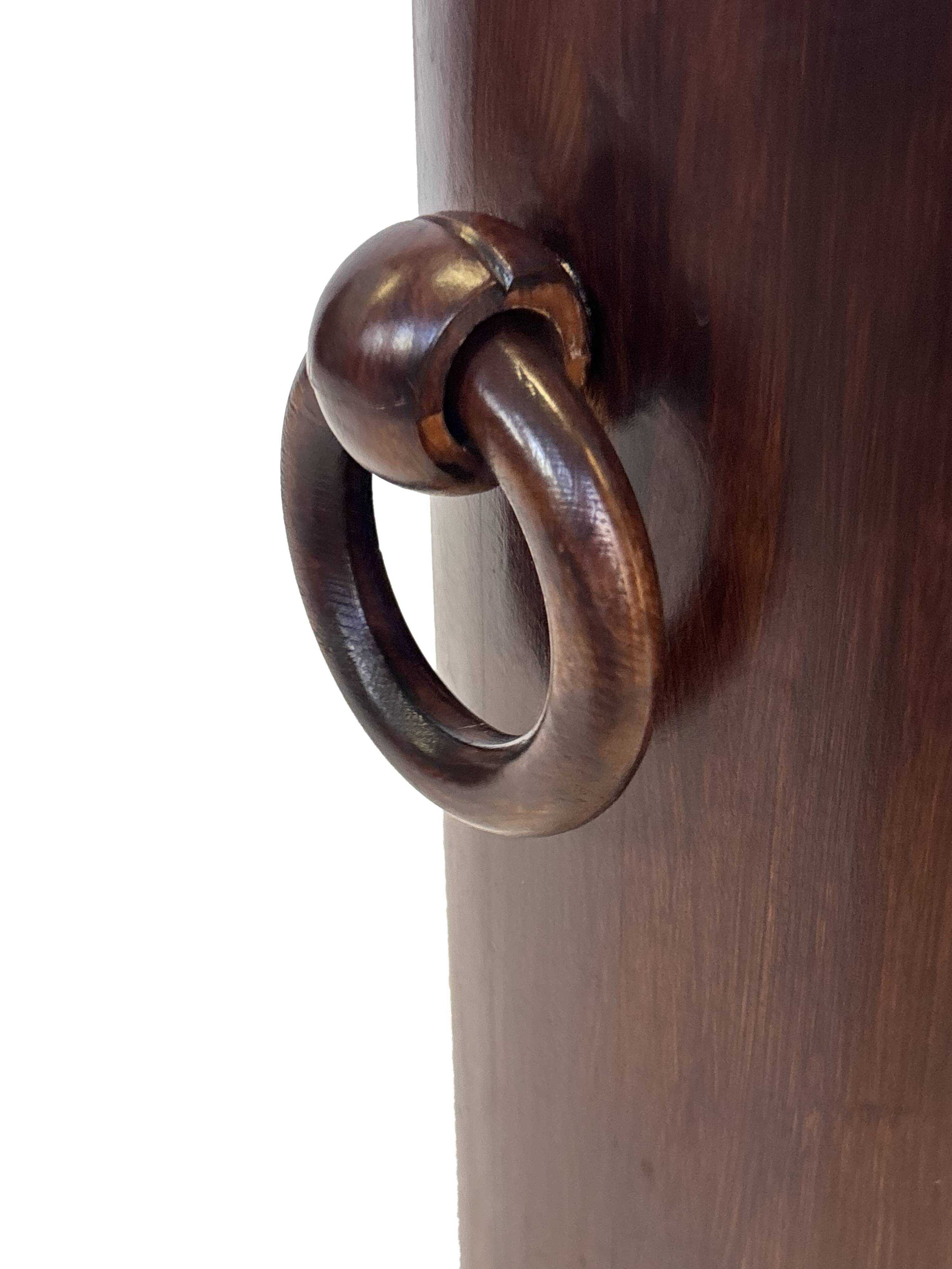 Vintage Wooden Cylinder Umbrella Stand, 1960s minimalist design