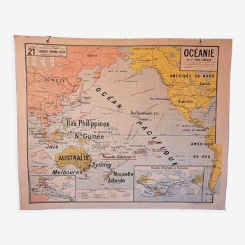 Vidal-Lablache school map N°21 Oceania