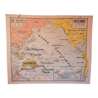 Vidal-Lablache school map N°21 Oceania