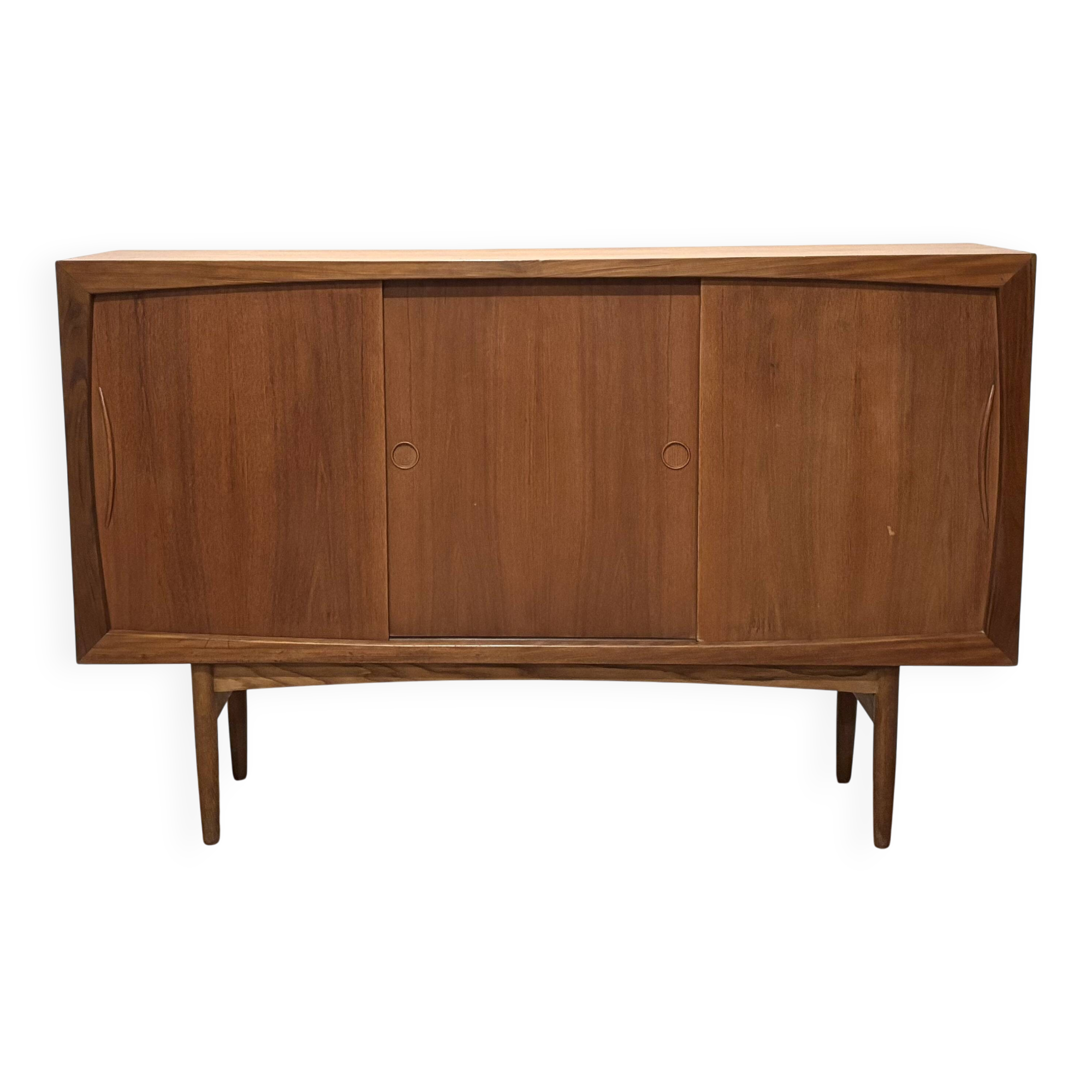 Tall Danish teak sideboard from the 1960s