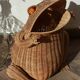 Wicker frog magazine rack by Olivier Cajan