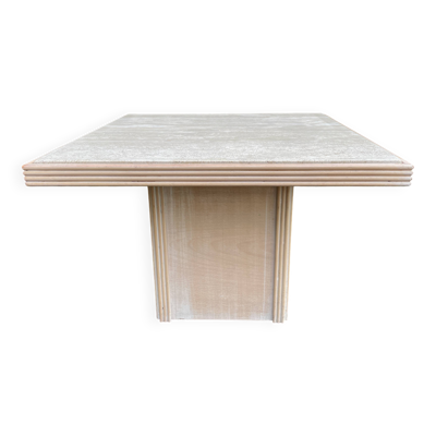Table basse en travertin Roche Bobois 1980