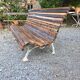 Cast iron garden bench with oak slats