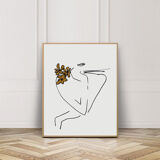Abstract flower woman - 30x42cm