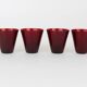 Four Kartio drinking glasses by Kaj Franck, mid-century style, from Nuutajärvi Nottsjö, Finland.