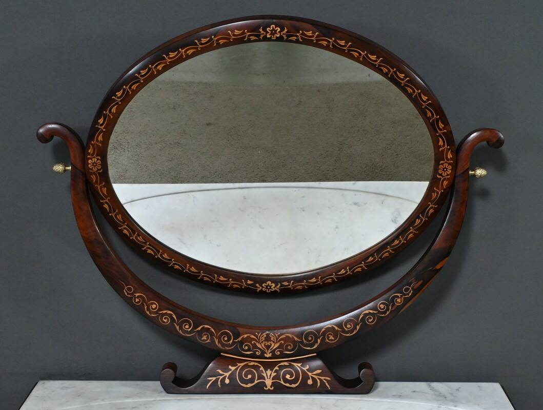 Coiffeuse en Palissandre et Marqueterie, époque Charles X – Début XIXe
