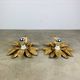 Pair of gilded Florentine wall sconces by SEP Light Firenze, Italy.