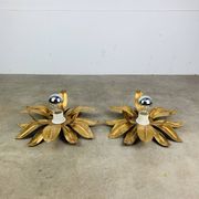 Pair of gilded Florentine wall sconces by SEP Light Firenze, Italy.