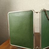 Miroir triptyque vert vintage