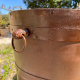Riveted iron cache pots