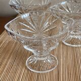 5 ice cream cups, Arques crystal fruits