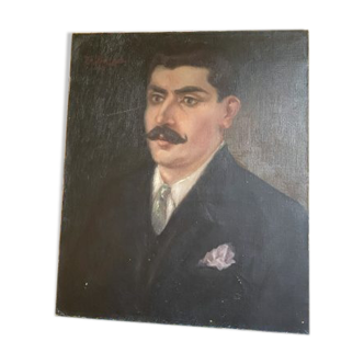 Painting portrait of a man