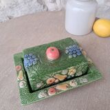 Antique butter dish in slip