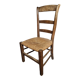 Chaise basse paillée
