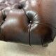 Canapé chesterfield en cuir vintage