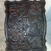 Ethnic carved wooden worker's furniture