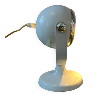 Lampe de table globulaire blanche style milieu du siècle, petite, de l'ère spatiale