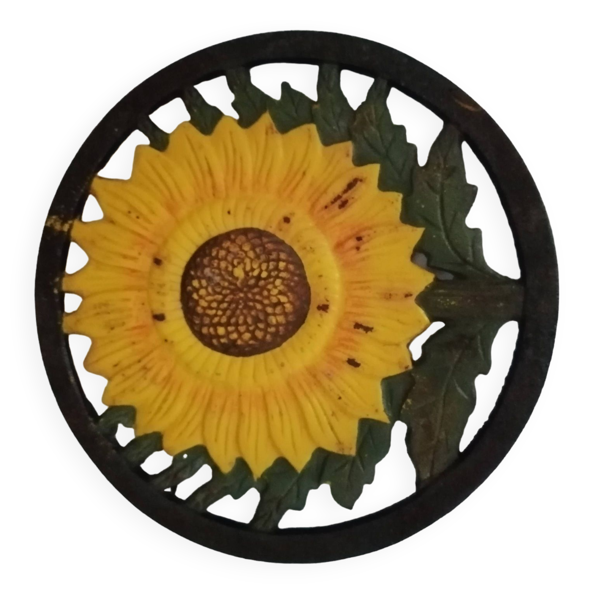 SUNFLOWER CAST IRON TRIVET