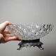 Coupe en verre pressé pointes diamants et étain, 1920-1950