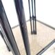 Sellette table d’appoint étagère verre fumé noire