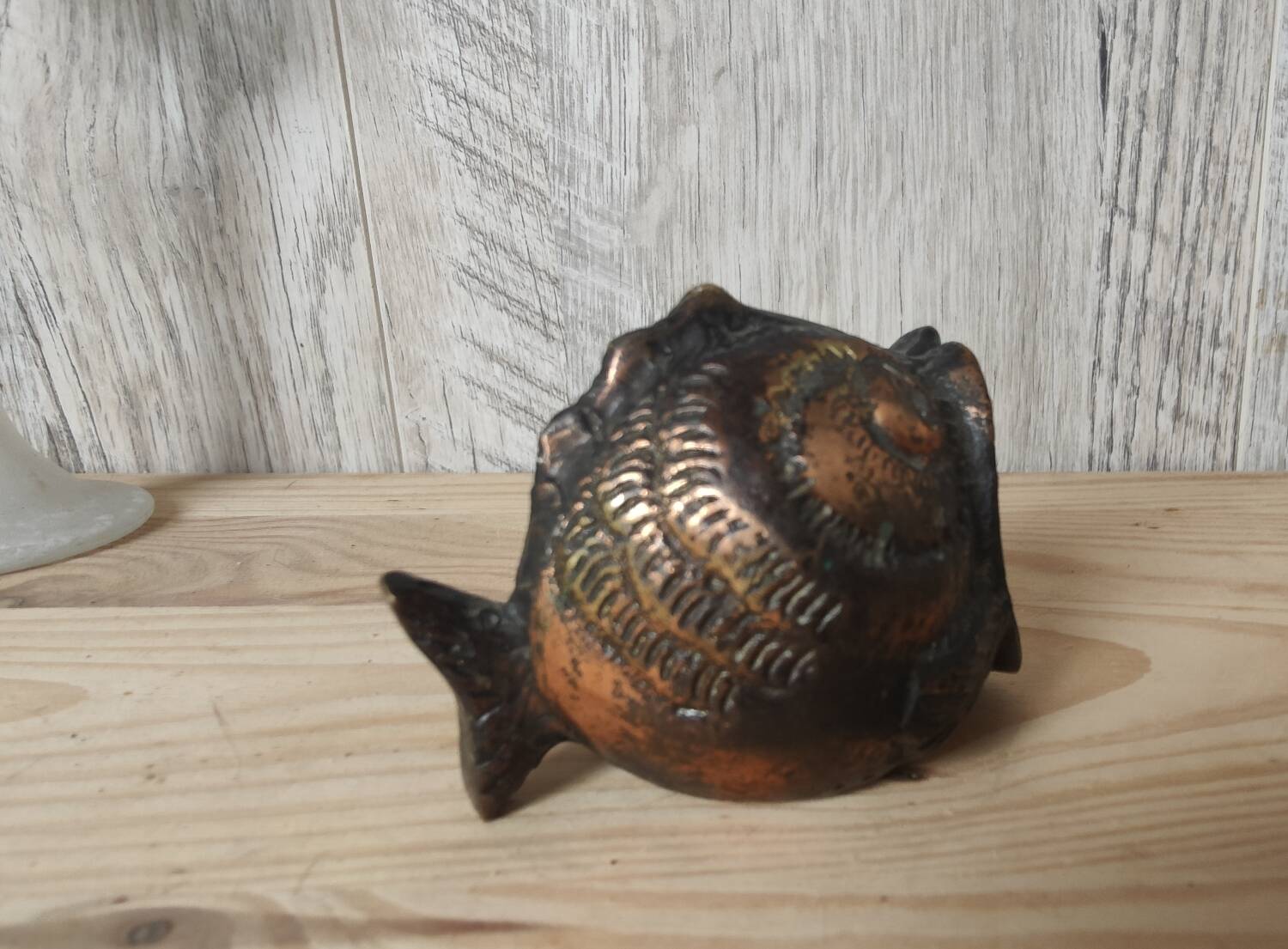 Cendrier poisson bronze