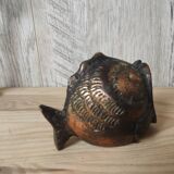 Cendrier poisson bronze