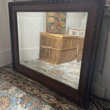 Carved beveled mirror