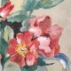 Aquarelle vintage de fleurs, signée Griggs