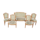 Salon de style Louis XVI en bois doré et velours