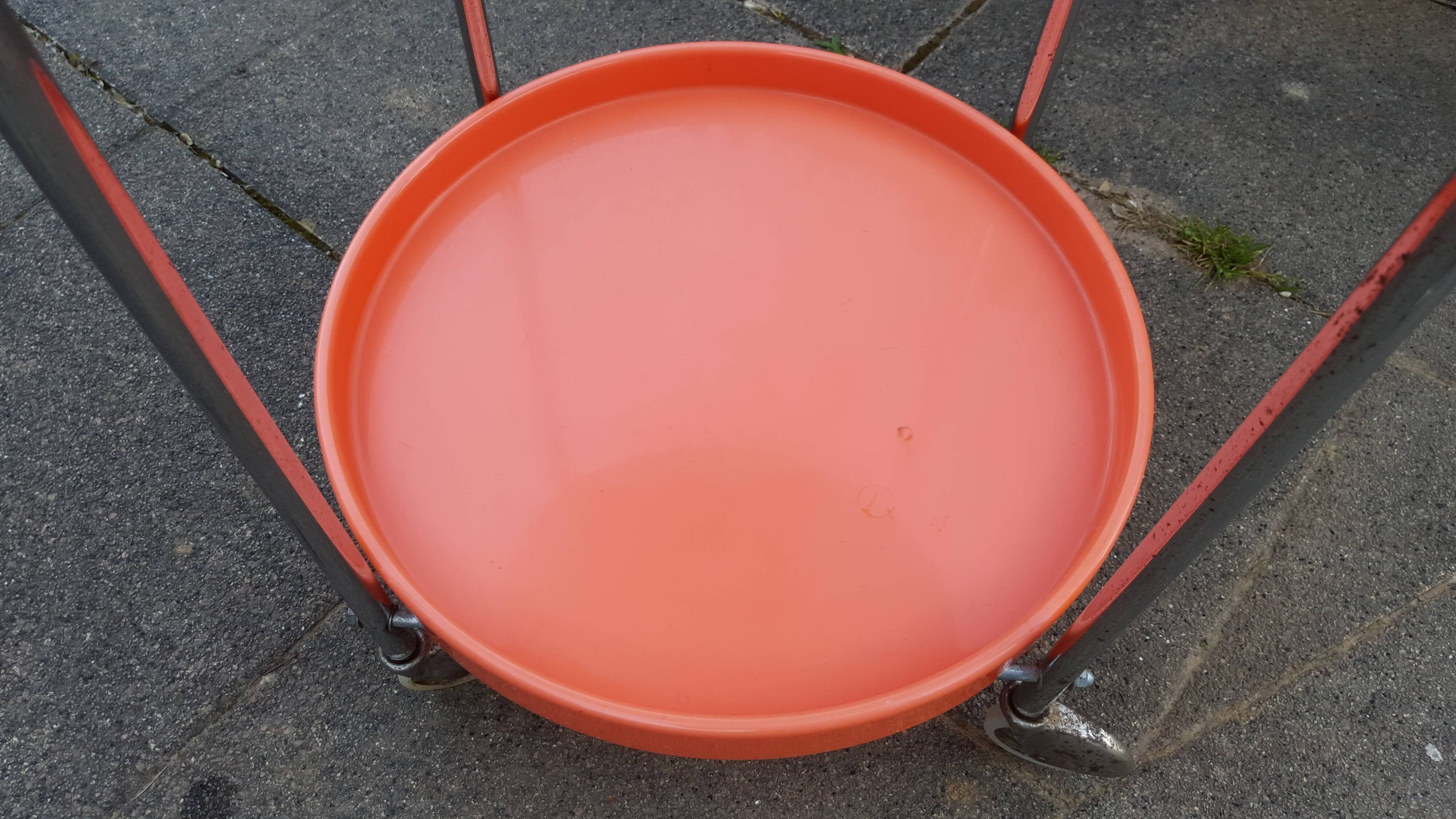 Vintage dessert seventies orange and chrome