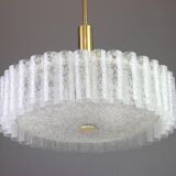 Large frosted glass chandelier tubes from Murano by Doria, Germany, 1970s.