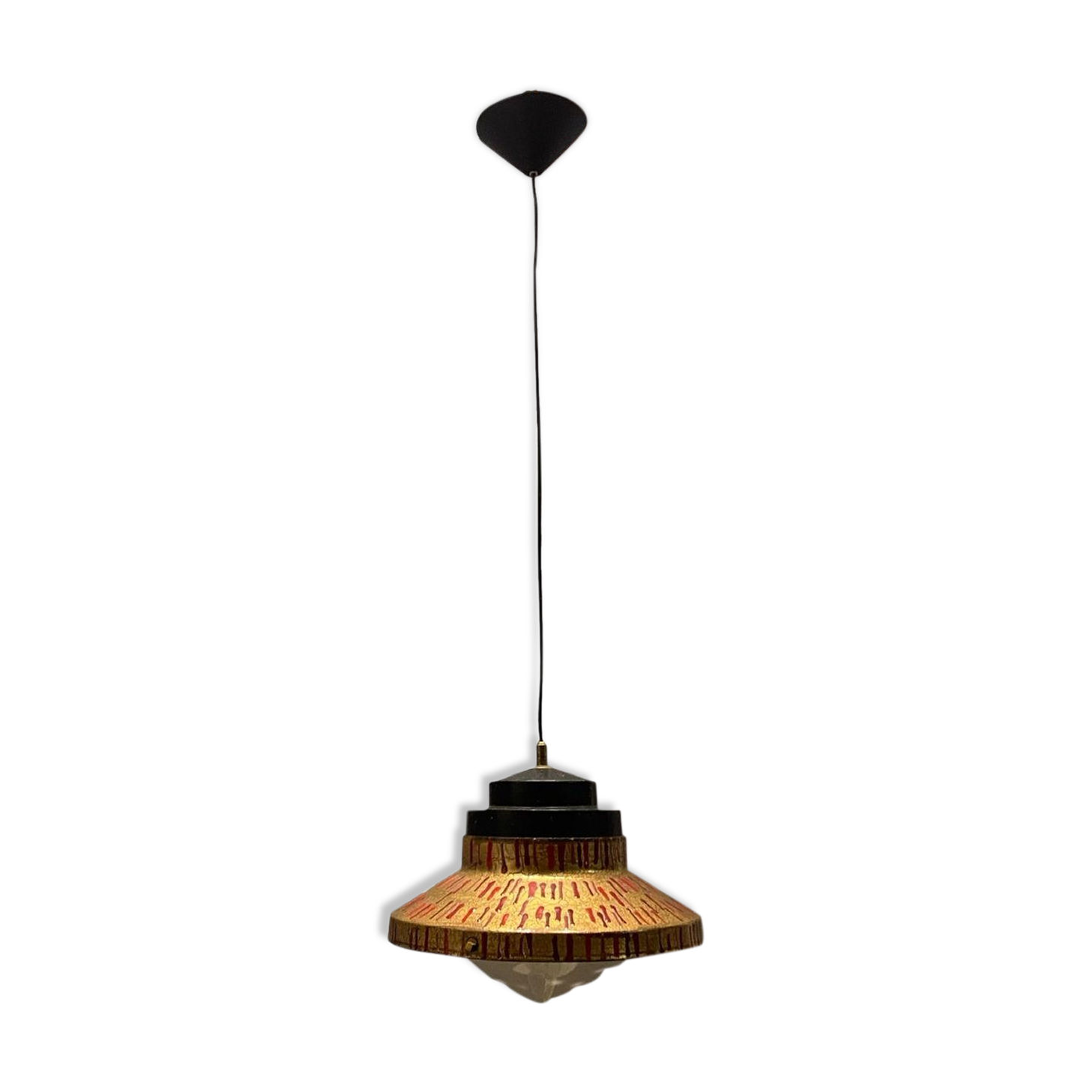 Mid-century gilded light pendant from esperia