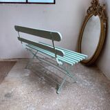 Banc de jardin pliant à lattes bois et métal